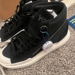 Y-3 Black and White Sneakers